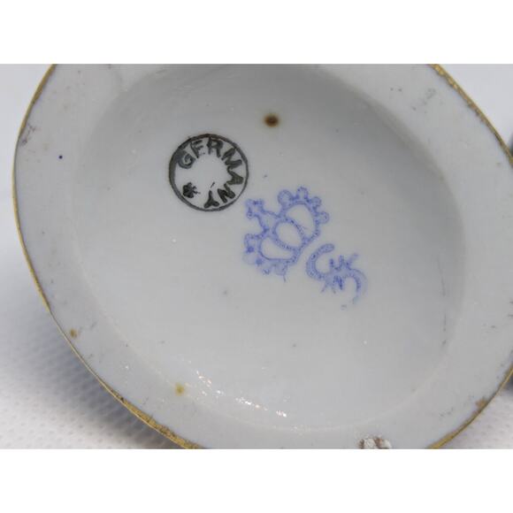 RARE Sitzendorf Germany Spaniel Dog Figurines Pair Staffordshire Style VTG 2.5" - Picture 8 of 10